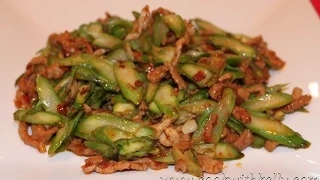 Asparagus Stir-fried Chicken/芦笋炒雞肉/Chinese Food, Cooking and Recipes