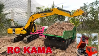 Rc Road Construction Excavator Komatsu Kama 3 Hyundai 5T !! RC KAMA !! #01