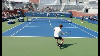 Andrey Rublev Insane Training US Open 2019 Court Level View