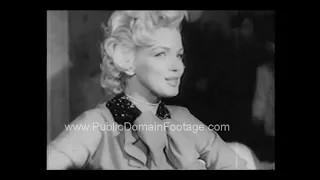 Marilyn Monroe and Joe DiMaggio on Honeymoon 1954 newsreel archival footage
