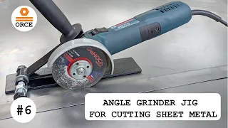 Angle grinder jig for cutting sheet metal