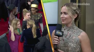 Emily Blunt Red Carpet Interview - Golden Globes 2019