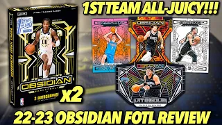 THIS PRODUCT IS AMAZING (BIG HITS)! 🥵🔥 2022-23 Panini Obsidian Basketball FOTL Hobby Box Review x2