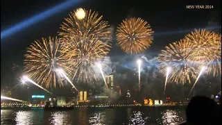 Салюты мира.Новогодний салют в Гонконге. The salutes of the world. New year fireworks in Hong Kong.