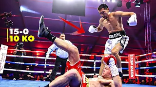 Вырубает Издеваясь! Этого Казахского Боксера Боятся Американские Чемпионы!
