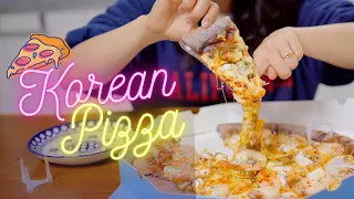 Korean pizza with lots of seafood toppings | Korean Street Food #koreanfood #pizza