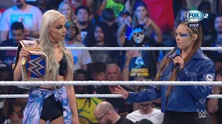 Ronda Rousey & Natalya Confrontan a Liv Morgan - WWE SmackDown Español Latino: 08/07/2022