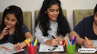 3 MARKER CHALLENGE With COUSINS | Kids Explorer