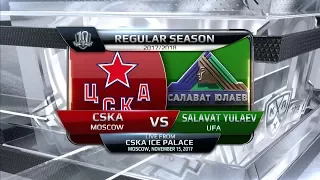 Salavat Yulaev 0 CSKA 3, 15 November 2017 Highlights