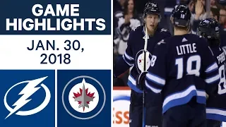 NHL Game Highlights | Lightning vs. Jets - Jan. 30, 2018