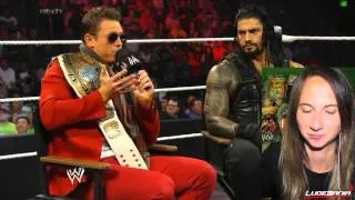 WWE Smackdown 8/15/14 MizTV Roman Reigns Knocks out Miz in the Money Maker