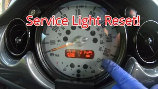 Mini Cooper Oil Service Light Reset