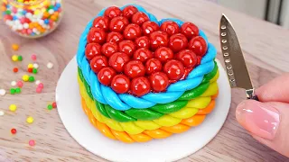 ♥️ Sweet Miniature Heart Chocolate Cake Decorating | Perfect 1000+ Miniature Rainbow Cake