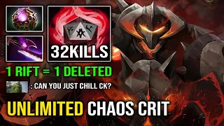 WTF Unlimited Crit Lifesteal 1 Shot Chaos Knight with OC Insane Hit Like a Truck Dota 2