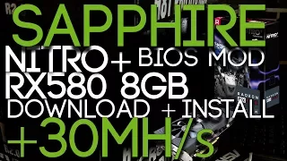 Sapphire NITRO+ RX580 8GB Hynix Bios Mod +30Mh/s Download + Install Guide!
