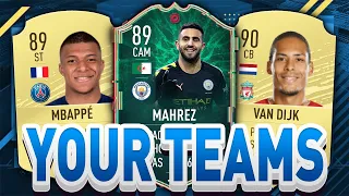 I MAKE YOUR TEAMS! INCREDIBLE 150K, 250K, 300K, 600K HYBRIDS! FIFA 20 SQUAD BUILDER