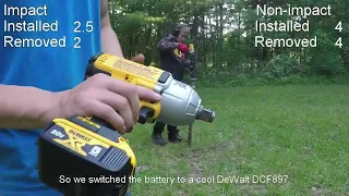 DeWalt DCF900 impact vs DCD996 drill+FCAT-ADA-LD200 installing American Earth Anchors PE36 shootout!