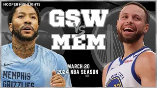 Golden State Warriors vs Memphis Grizzlies Full Game Highlights | Mar 20 | 2024 NBA Season