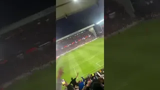 Rangers FC players celebrates with Fans after reaching Europa League finals