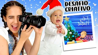 DESAFIO CRIATIVO: FAZENDO FOTOS do MEU SOBRINHO pro NATAL! Paula Stephania