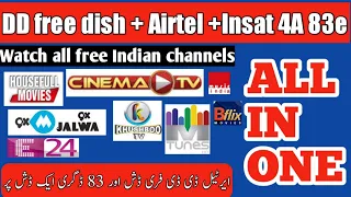 Airtel 108e with insat 4A / G-Sat 83e c band + DD Free dish antenna setting all India channel FTA