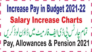 Increase Pay from Budget 2021-22 | Pay Charts in PDF Download Links | Employees Corner Zia |