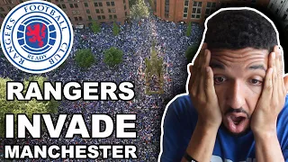 American FIRST REACTION to 250,000 RANGERS FANS INVADE MANCHESTER