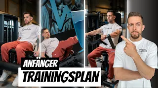 Das ist der einzige TRAININGSPLAN den du als ANFÄNGER brauchst! (FITNESSSTUDIO)