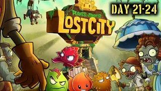 Plants vs. Zombies 2 | Lost City | Day 21 - 24 | Walkthrough Gameplay