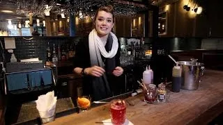 The making of a Lady's Cran cocktail