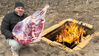 I Covered The Giant Beef With Dirt For The Perfect Holiday Dinner!