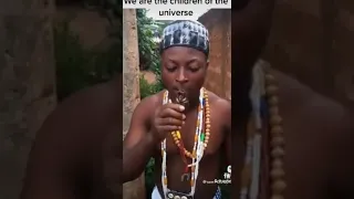 Levitation of an object by the power of consciousness by a young African shaman.