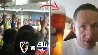 DAD LEAVES FOOTBALL MATCH FOR A PINT - AFC Wimbledon vs Bolton Vlog