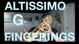 altissimo "g" fingerings for alto saxophone // work for pop, jazz, rock, classical...EASIEST