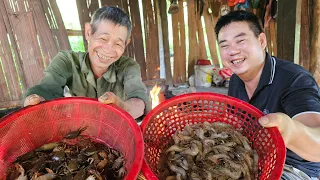 Streamside Adventure : Catching Shrimp & Crab with Uncle for a Scrumptious Feast