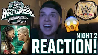 ROMAN REIGNS VS CODY RHODES REACTION!! WWE WrestleMania 40 Reactions! - JoeTalksWrestling