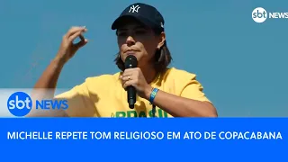 Michelle repete tom religioso em ato de Copacabana