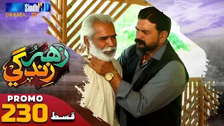 Zahar Zindagi - Ep 230 Promo | Sindh TV Soap Serial | SindhTVHD Drama