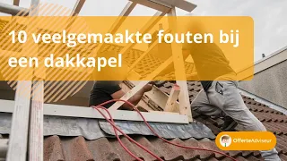 10 veelgemaakte fouten bij een dakkapel