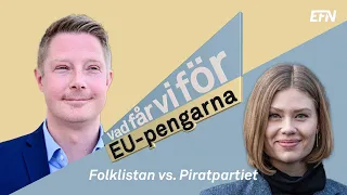 EU-duellen: Johan Nissinen, Folklistan, och Katarina Stensson, Piratpartiet