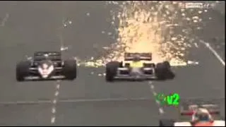 Nigel Mansell Tire Explosion At Adelaide 1986