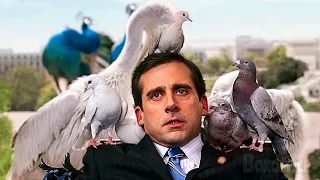 Steve Carell bringt Tiere ins Büro | Evan Allmächtig | German Deutsch Clip