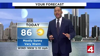 Metro Detroit weather: Highs in the upper 80s on Sunday