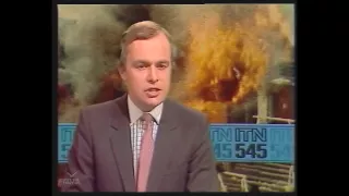 Bradford Stadium fire report | ITN News at 5:45 | TVS 14/05/1985
