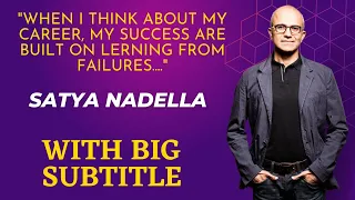 English Speech, Motivational Speech | Satya Nadella Inspiration Speech | English Big Subtitle