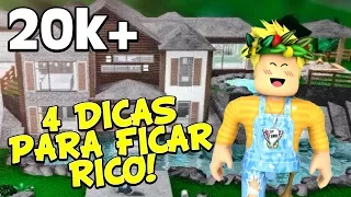 4 DICAS PARA FICAR RICO NO BLOXBURG! | 4DICAS #001