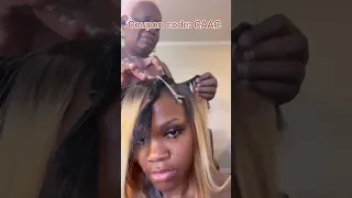 Short Bob Quick Weave Tutorial 🔥 Ombre Brown Color w/ Curl | Side Part Leave Out Ft.#ulahair