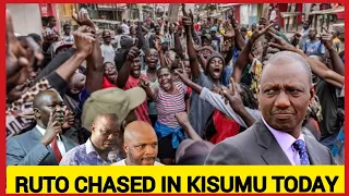 happening Now! Toka! Toka! RUTO CHASED IN KISUMU by ANGRY Residents over FAKE PROMISES/ SONDU F1GHT!