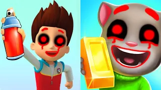 Talking Tom Gold Run Vs Paw Patrol Subway 3D - Android Gameplay