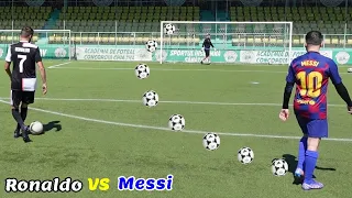 RONALDO vs MESSI (Lovituri libere + alte probe) FOTBAL CHALLENGE